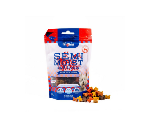 Frigera semi moist treats mini mix bones 165g,