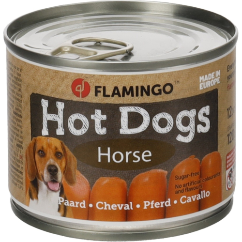 Flamingo hot dogs mini pølser m/ hest