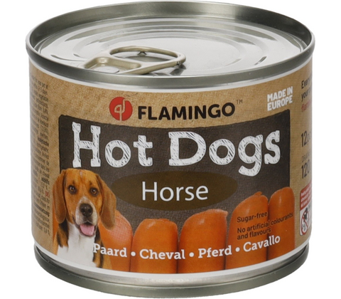 Flamingo hot dogs mini pølser m/ hest