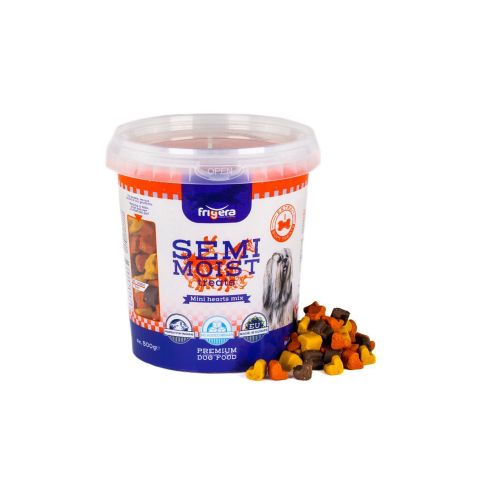 Frigera semi moist treats mini hjerter mix 500g