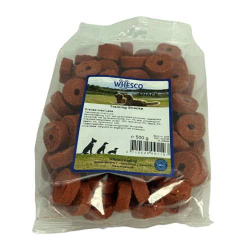 Whesco Training snacks kranse med laks 500g