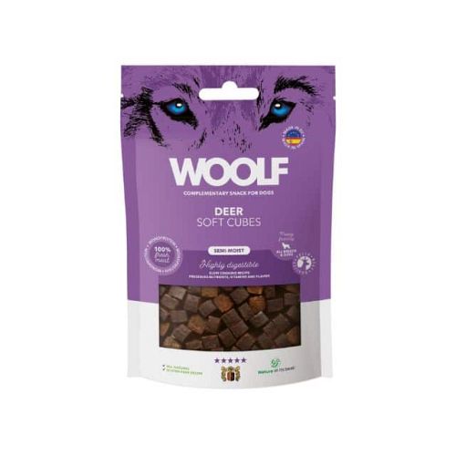 Woolf soft cubes deer/hjort 100g