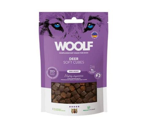 Woolf soft cubes deer/hjort 100g