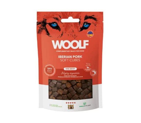 Woolf soft cubes iberian pork/ iberisk svinekød 100g