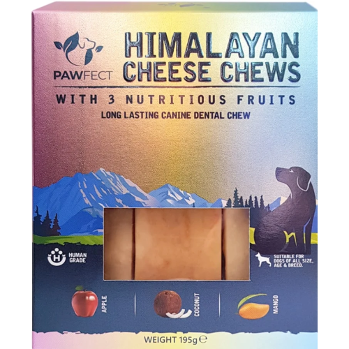 Himalayan cheese chews med æble, kokosnød, mango