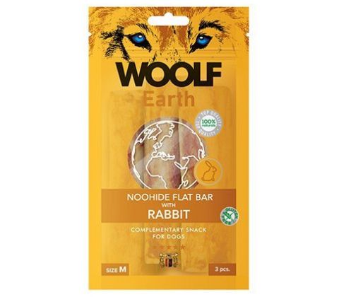 Woolf Earth Noohide Rabbit flat bar rabbit M, 3stk