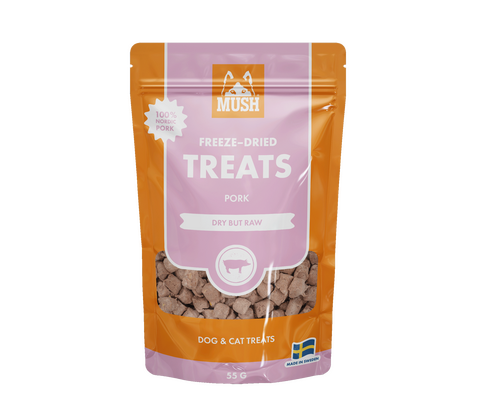 MUSH frysetørret Treats Gris 55g