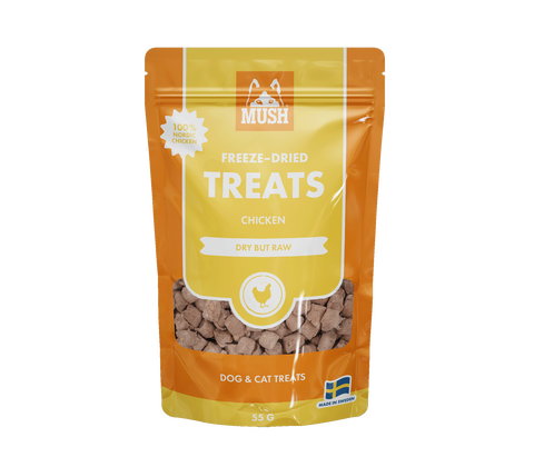 MUSH frysetørret Treats Kylling 55 g
