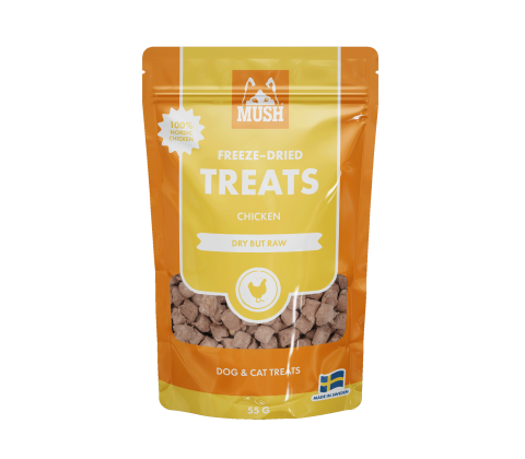 MUSH frysetørret Treats Kylling 55 g