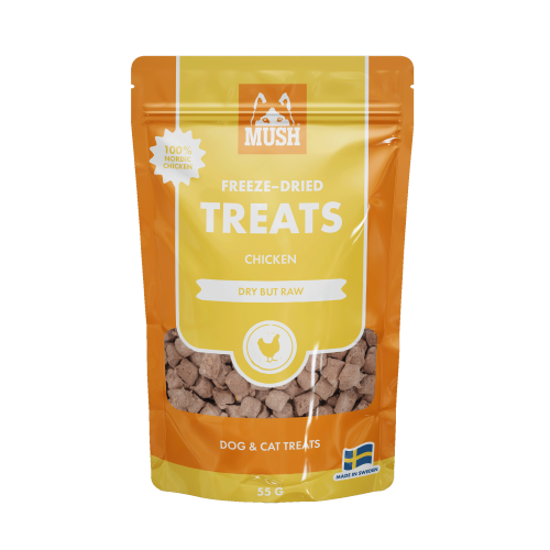 MUSH frysetørret Treats Kylling 55 g