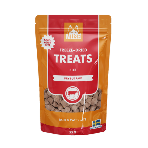 MUSH Frysetørret Treats Okse 55g