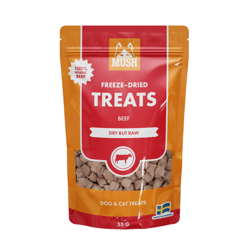 MUSH Frysetørret Treats Okse 55g
