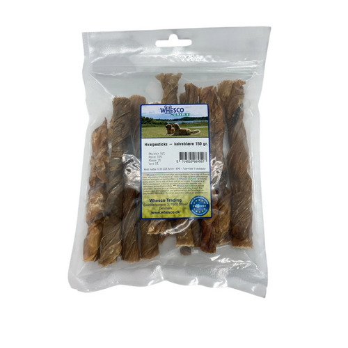 Whesco Hvalpesticks kalveblære 150g