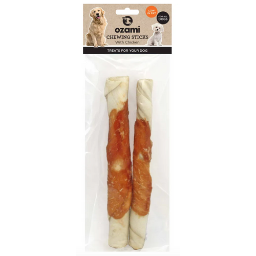 CHEWING STICKS WHIT CHICKEN 25 CM/200 GRAM