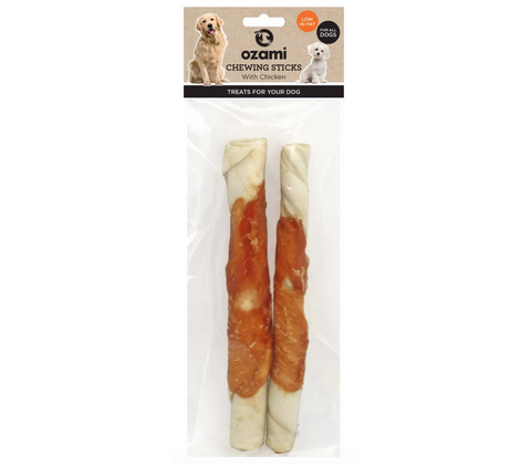 CHEWING STICKS WHIT CHICKEN 25 CM/200 GRAM