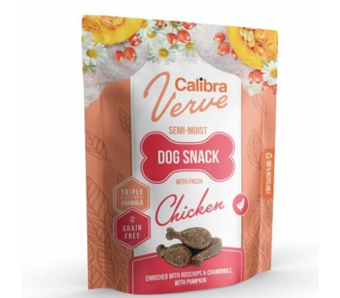 Calibra Dog Verve Semi-Moist Snack Kylling, 150 g.