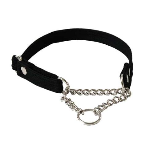 Fenriz halsbånd m kæde, sort, 60-80x2,5cm