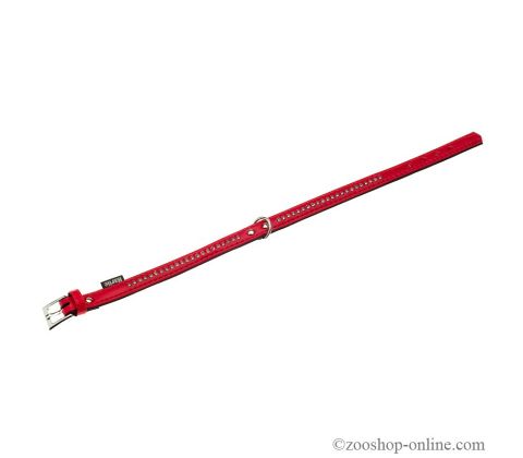Monte Carlo kunstlæder halsbånd 22mm, 50cm rød