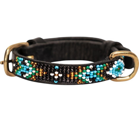 Kampuni håndlavet hundehalsbånd Micro Terese Micro Long: 38x1,4 cm (Halsomkreds: 25-30 cm)