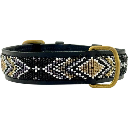 Kampuni håndlavet hundehalsbånd Kwa Uwepo S: 46x2,5 cm (Halsomkreds: 30-38 cm)