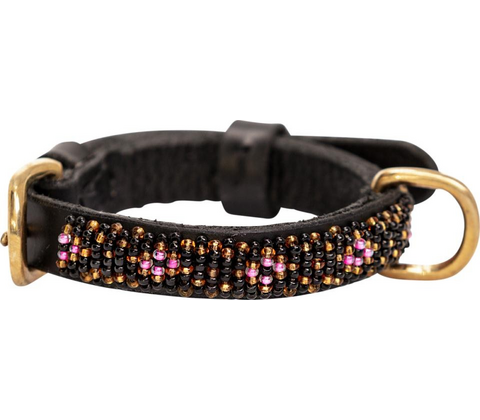 Kampuni håndlavet hundehalsbånd Micro Faraja Micro: 31x1,4 cm (Halsomkreds: 20-27 cm)