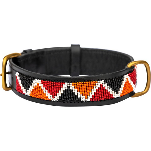 Kampuni håndlavet hundehalsbånd Himba L: 61 x 3,5 cm (Halsomkreds: 46-53 cm)