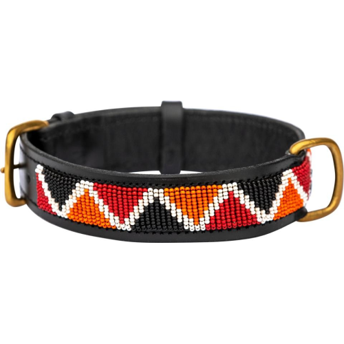 Kampuni håndlavet hundehalsbånd Himba L: 61 x 3,5 cm (Halsomkreds: 46-53 cm)