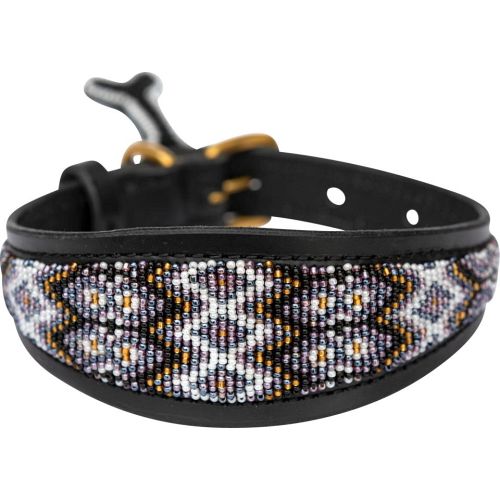 Kampuni håndlavet hundehalsbånd Lucher Ombima Mini: 38x1,9-4,0 cm (Halsomkreds: 25-30 cm)