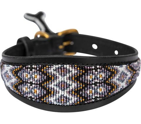 Kampuni håndlavet hundehalsbånd Lucher Ombima Mini: 38x1,9-4,0 cm (Halsomkreds: 25-30 cm)