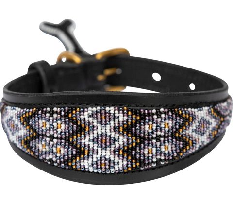 Kampuni håndlavet hundehalsbånd Lucher Ombima Mini: 38x1,9-4,0 cm (Halsomkreds: 25-30 cm)
