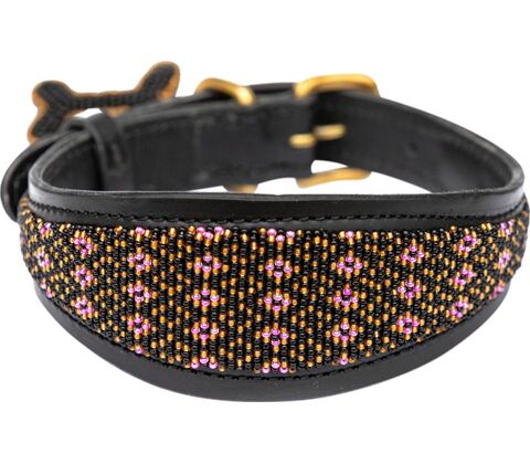 Hundehalsbånd Lucher Faraja pink M: 53x1,9-5,5 cm (Halsomkreds: 38-46 cm)