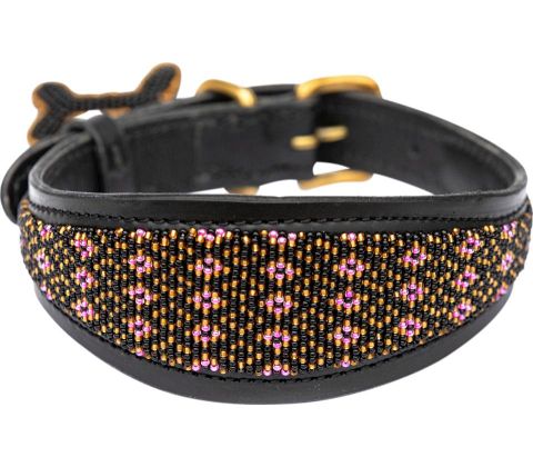 Hundehalsbånd Lucher Faraja pink M: 53x1,9-5,5 cm (Halsomkreds: 38-46 cm)