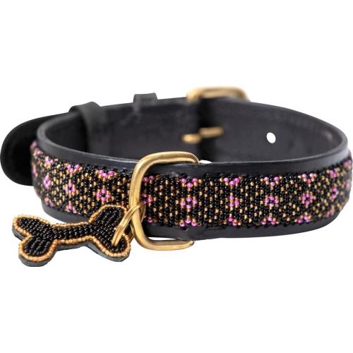 Kampuni håndlavet hundehalsbånd Faraja L pink: 61 x 3,5 cm (Halsomkreds: 46-53 cm)