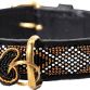 Kampuni håndlavet hundehalsbånd Gold XL: 71x3,5 cm (Halsomkreds: 53-63 cm)