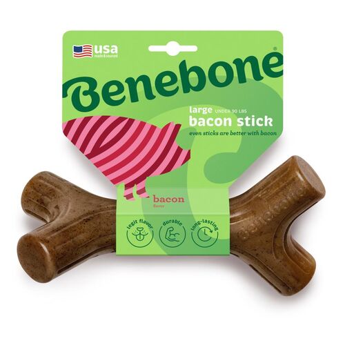 Benebone Stick tyggelegetøj med bacon-smag Medium: 16,8x9,4x9,4 cm (bxdxh)