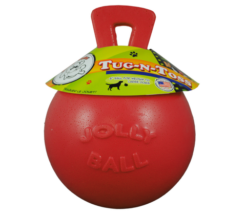 Jolly Pets Tug-N-Toss rød Medium