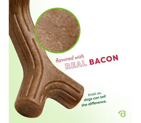 Benebone Stick tyggelegetøj med bacon-smag Medium: 16,8x9,4x9,4 cm (bxdxh)