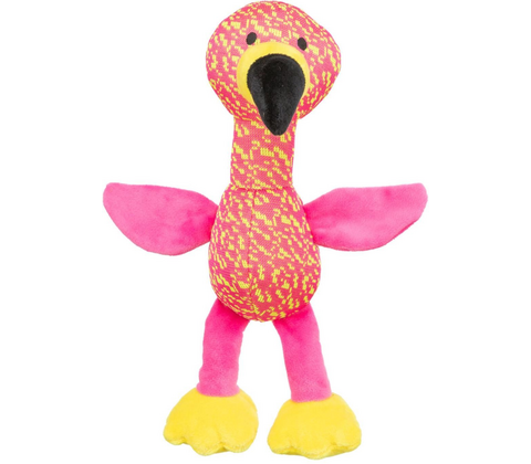 Trixie Flamingo plys legetøj med knitreeffekt