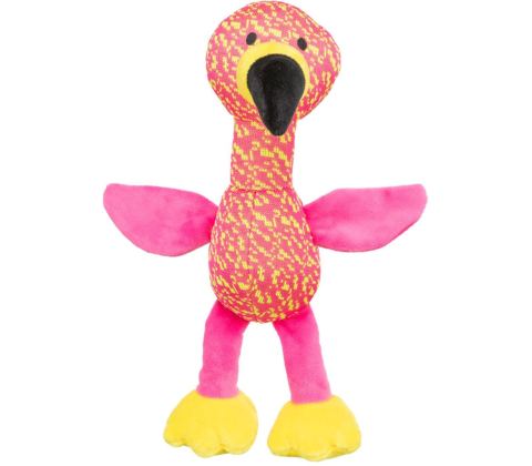 Trixie Flamingo plys legetøj med knitreeffekt