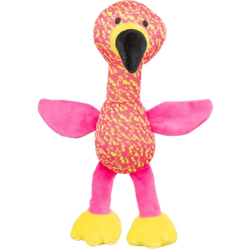 Trixie Flamingo plys legetøj med knitreeffekt