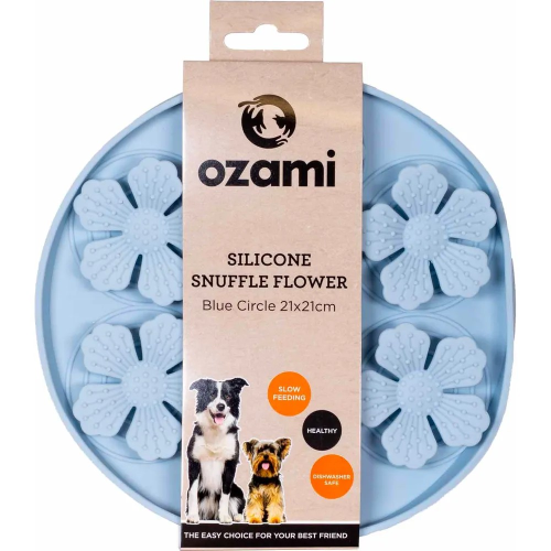 Silicone Snuffle Flower Blue Circle 