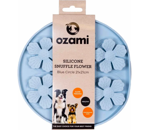 Silicone Snuffle Flower Blue Circle 