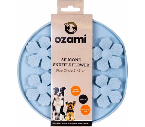 Silicone Snuffle Flower Blue Circle 