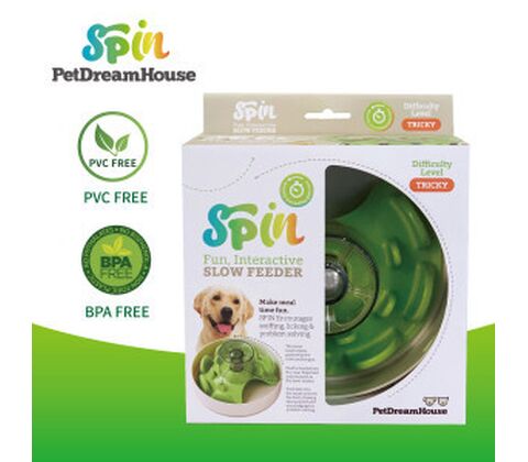 SPIN Interactive Feeder UFO Maze, Green, Tricky