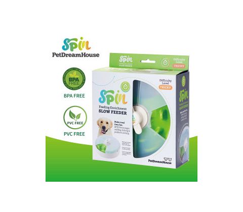 SPIN Interactive Feeder UFO Maze with Twister, Green Tricky