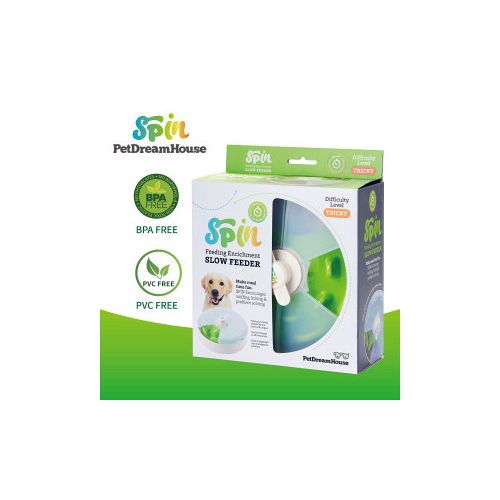 SPIN Interactive Feeder UFO Maze with Twister, Green Tricky