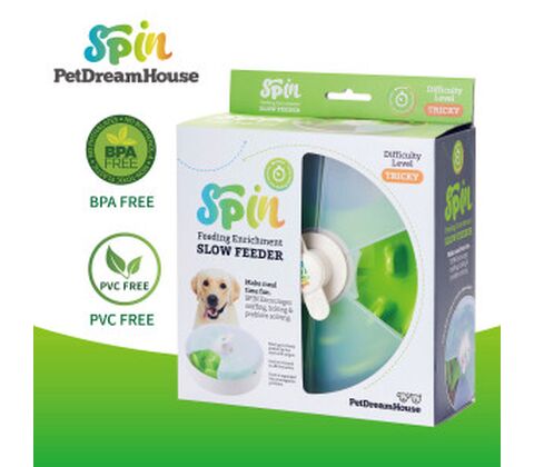SPIN Interactive Feeder UFO Maze with Twister, Green Tricky