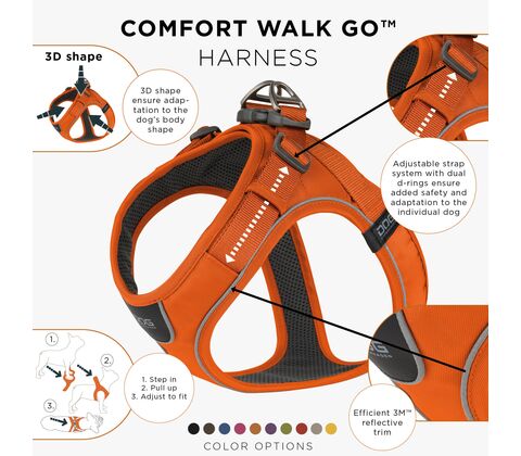 DOG Copenhagen Comfort Walk Go™ Sele - Orange Sun
