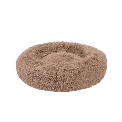 Fluffy hundeseng small brun 