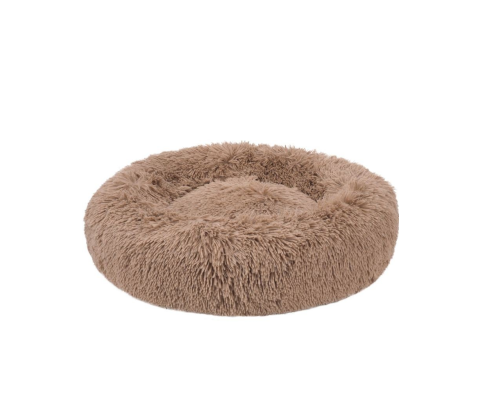 Fluffy hundeseng small brun 